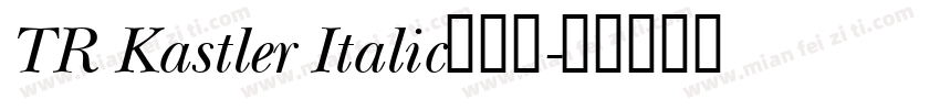 TR Kastler Italic转换器字体转换